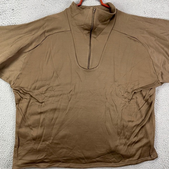 Tru Spec Sweatshirt Pullover Mens 3XL Brown Under Cold Weather Quarter Zip NEW - Picture 3 of 8
